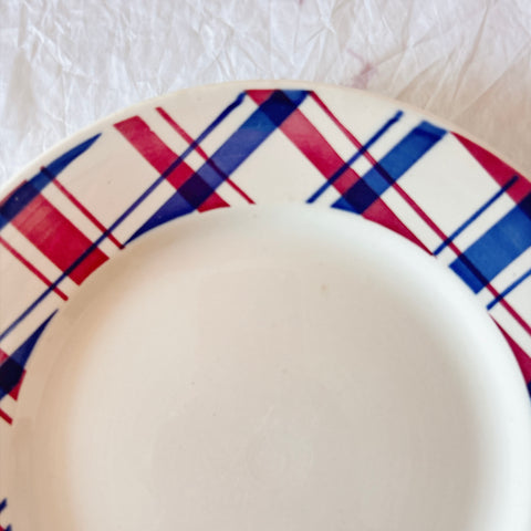 ディゴワンサルグミンヌ 『BASQUE』バスク柄 デイナープレート フランスアンティーク食器 フランス蚤の市　ブロカント 　バスクアンティーク