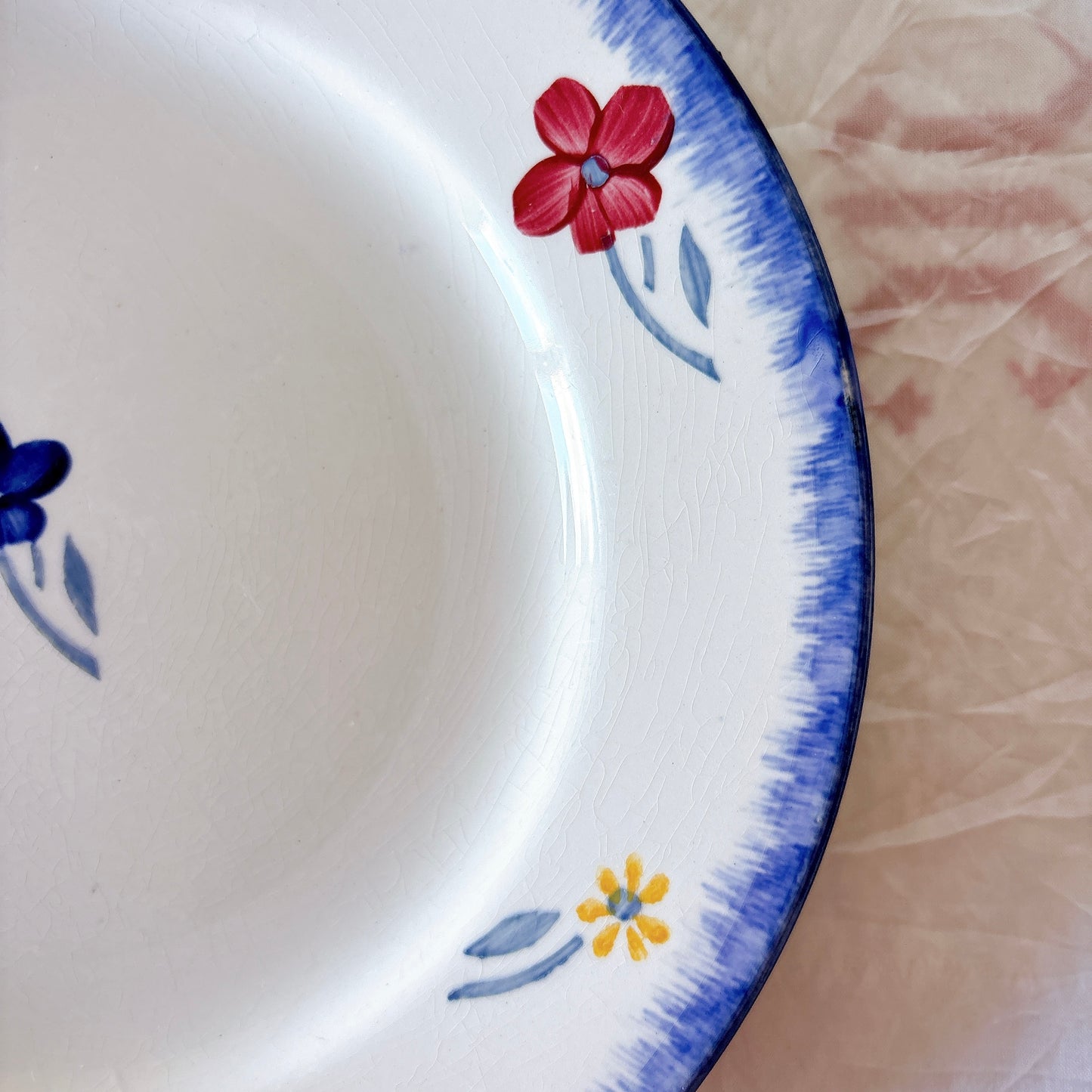 フランスアンティーク ディゴワンサルグミンヌ MARY LOU マリールー デザートプレート 花柄 Digoin Sarreguemines アンティーク食器