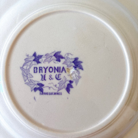 フランスアンティーク U&Cサルグミンヌ Bryonia ブリオニア スーププレート　ブロカント　蚤の市