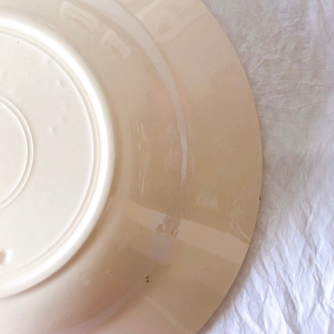 フランスアンティーク　バドンヴィレー　バラ柄スーププレート　深皿　フランスアンティーク食器 ブロカントアンティーク 蚤の市