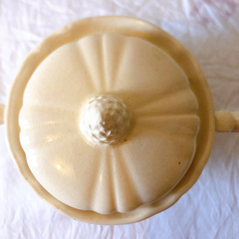 ディゴワンサルグミンヌ Digoin＆sarreguemines 花リム シュガーポット フランスアンティーク食器 フランス蚤の市・ブロカント