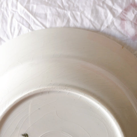 サンタマン　Saint amand バスク柄スーププレート、クルーズプレート フランスアンティーク食器 ブロカント 蚤の市