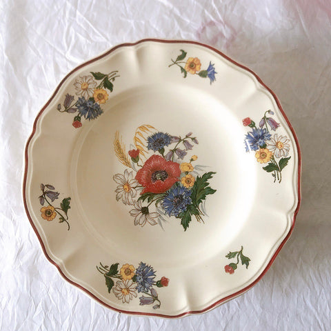 ディゴワンサルグミンヌ Digoin＆sarreguemines アグレスト 深皿 クルーズプレート 23㎝ フランスアンティーク食器 フランス蚤の市・ブロカント