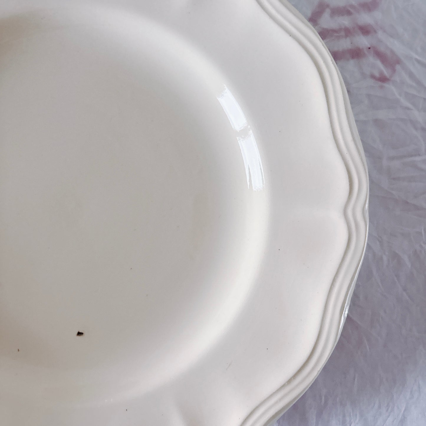 フランス ディゴワン＆サルグミンヌ 花リム ディナープレート 平皿 フランスアンティーク食器 ブロカント　蚤の市