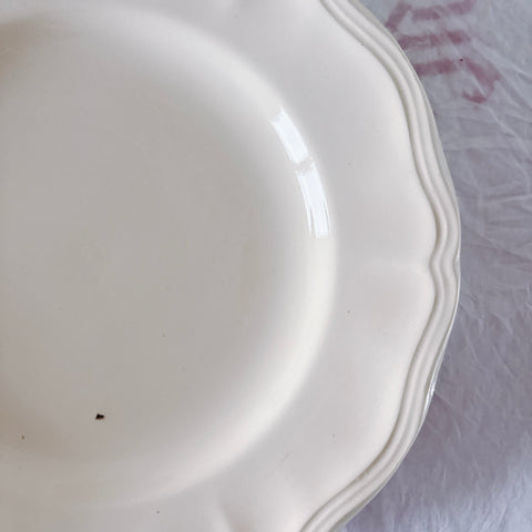 フランス ディゴワン＆サルグミンヌ 花リム ディナープレート 平皿 フランスアンティーク食器 ブロカント　蚤の市