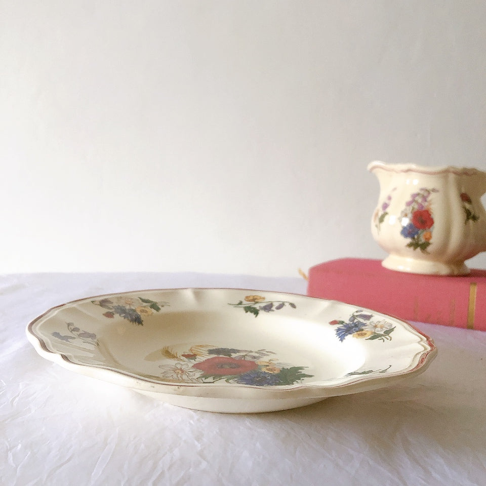 ディゴワンサルグミンヌ Digoin＆sarreguemines アグレスト 深皿 クルーズプレート 23㎝ フランスアンティーク食器 フランス蚤の市・ブロカント