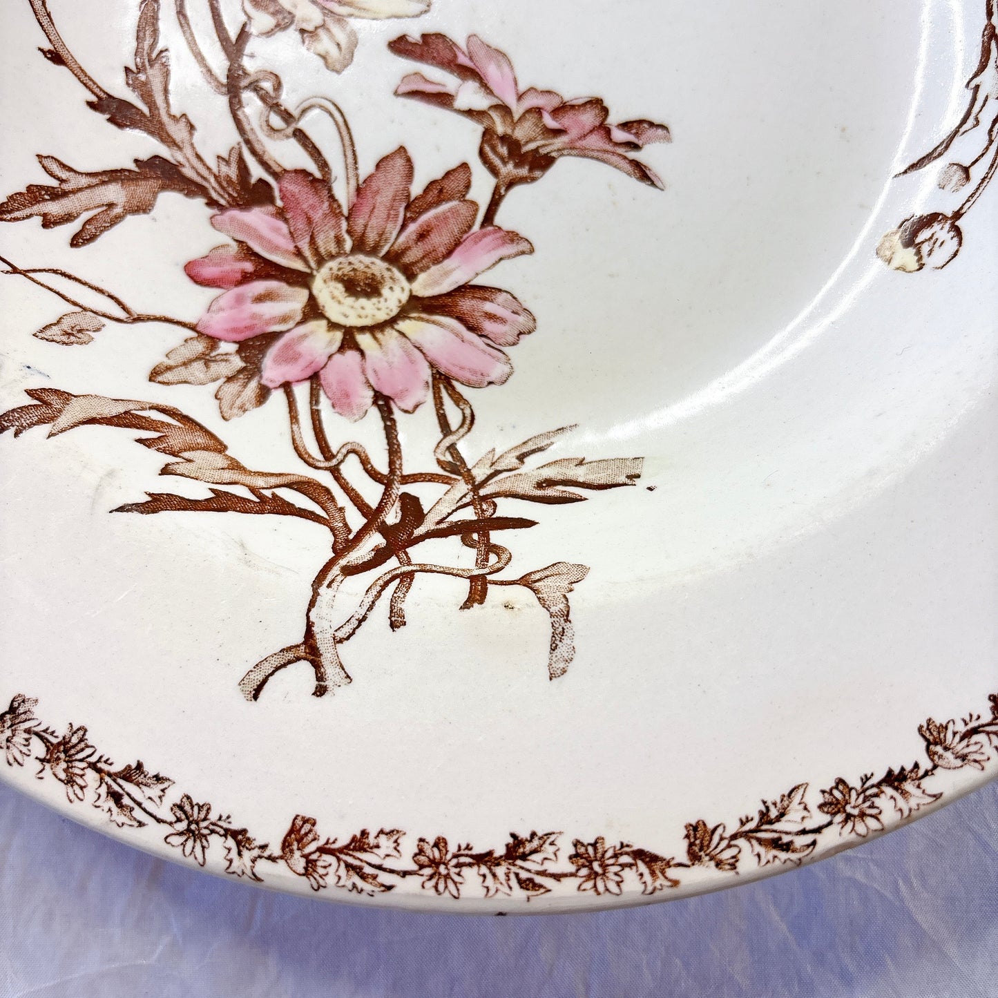 リュネヴィル  マーガレット MARGUERITE スーププレート フランスアンティーク食器　蚤の市　ブロカント