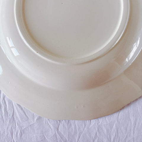 フランス ディゴワン＆サルグミンヌ 花リム スーププレート 深皿 フランスアンティーク食器 ブロカント　蚤の市