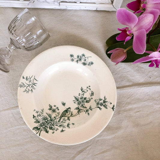 ロンウィー Longwy ミニョン スーププレート フランスアンティーク食器 ブロカント 蚤の市