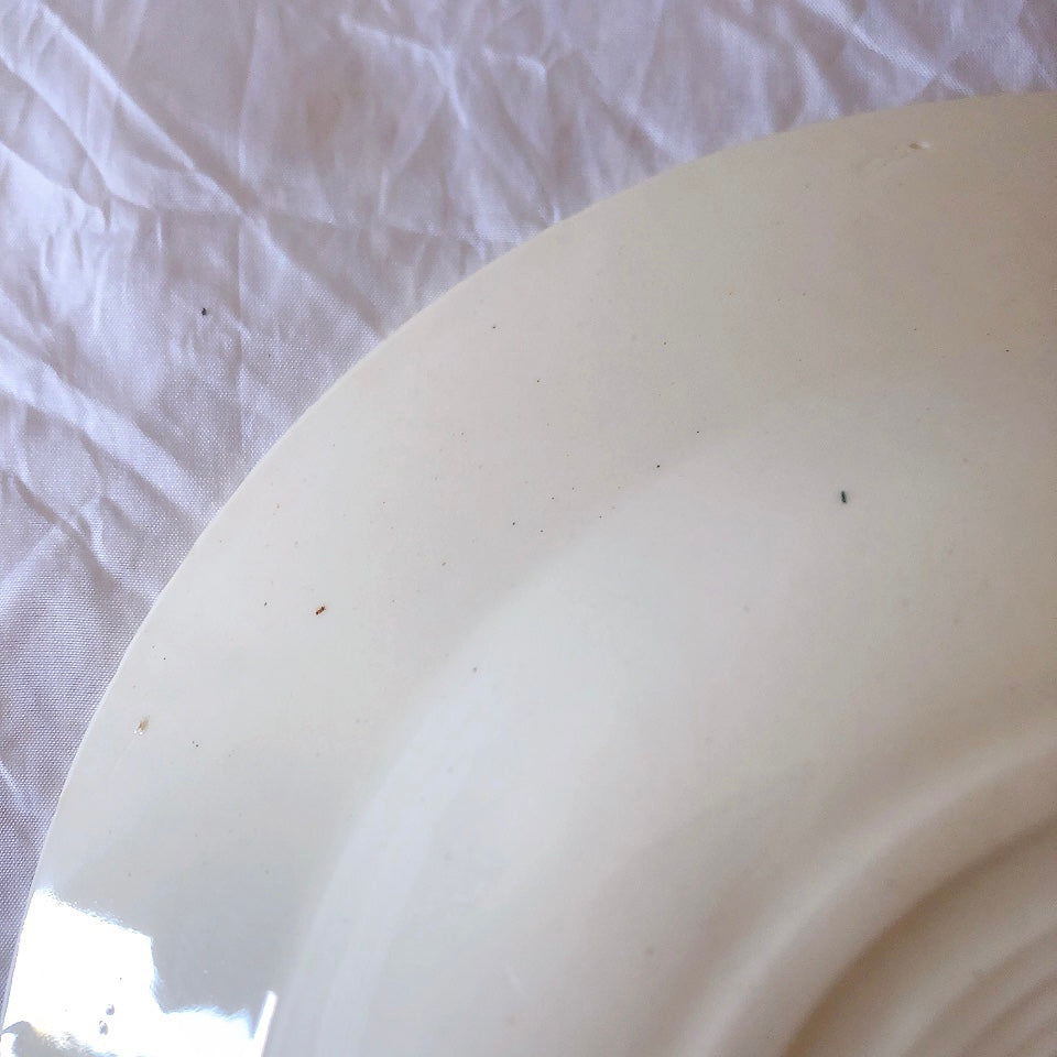 ご予約フランスアンティーク クレイユモントロー HOUX　柊　スーププレート・深皿 フランスアンティーク食器　ブロカント　蚤の市