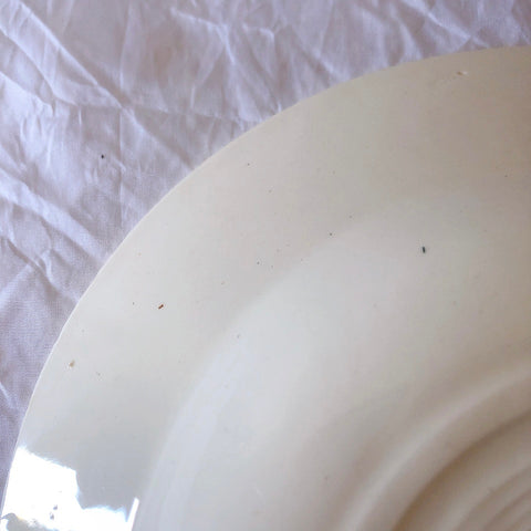 ご予約フランスアンティーク クレイユモントロー HOUX　柊　スーププレート・深皿 フランスアンティーク食器　ブロカント　蚤の市