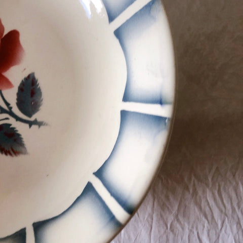 ディゴワンサルグミンヌ 『DAUPHIN 』 花柄キャロットプレート・深皿 フランスアンティーク食器　ブロカントアンティーク　蚤の市