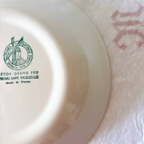 ムーランデルー Moulin des Loups バスク柄 キャロットプレート フランスアンティーク食器 ブロカント 蚤の市