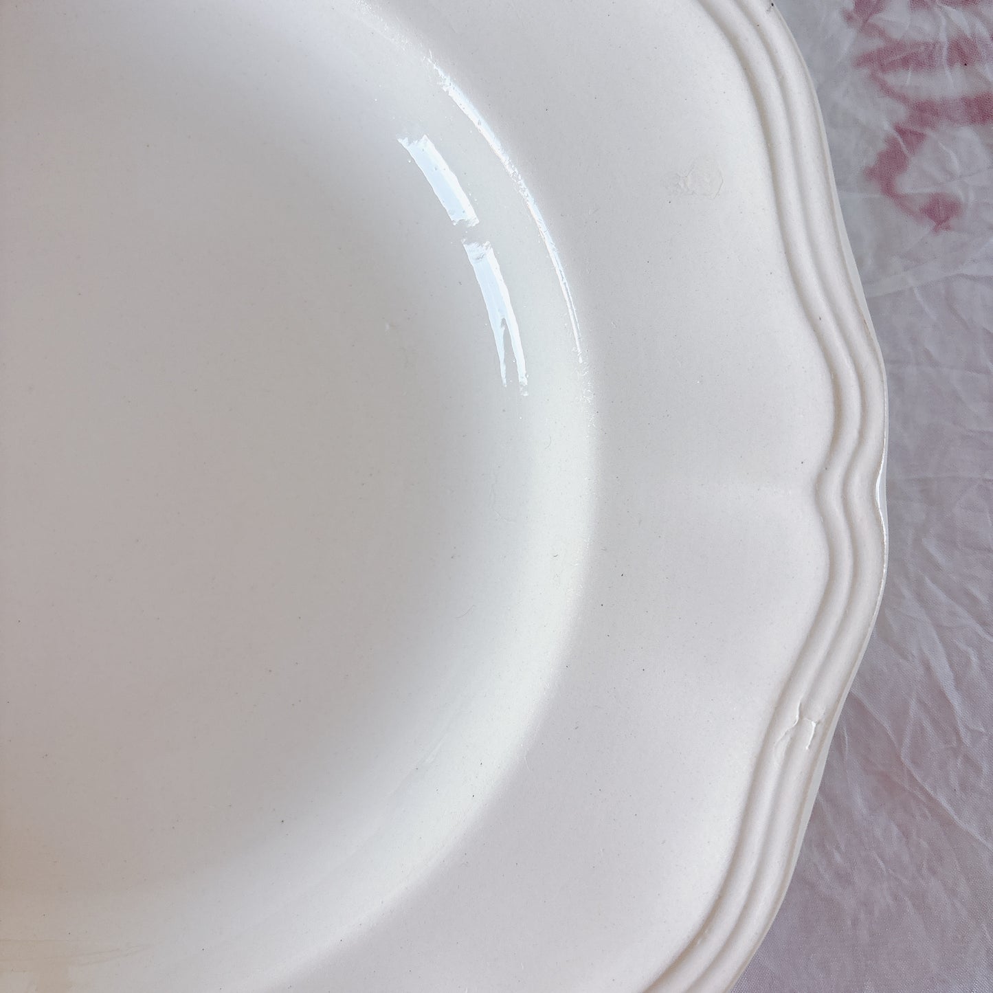 フランス ディゴワン＆サルグミンヌ 花リム スーププレート 深皿 フランスアンティーク食器 ブロカント　蚤の市