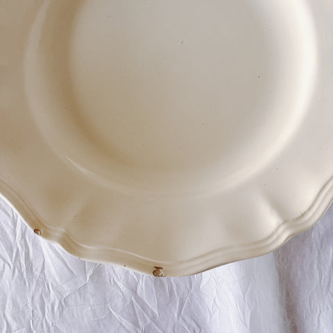 フランス ディゴワン＆サルグミンヌ 花リム ディナープレート 平皿 フランスアンティーク食器 ブロカント　蚤の市