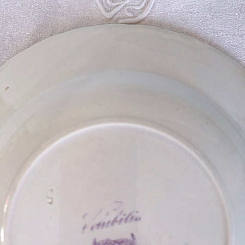 ヴィエイヤーボルドー スーププレート／深皿 Ａ フランスアンティーク食器 ブロカント　蚤の市
