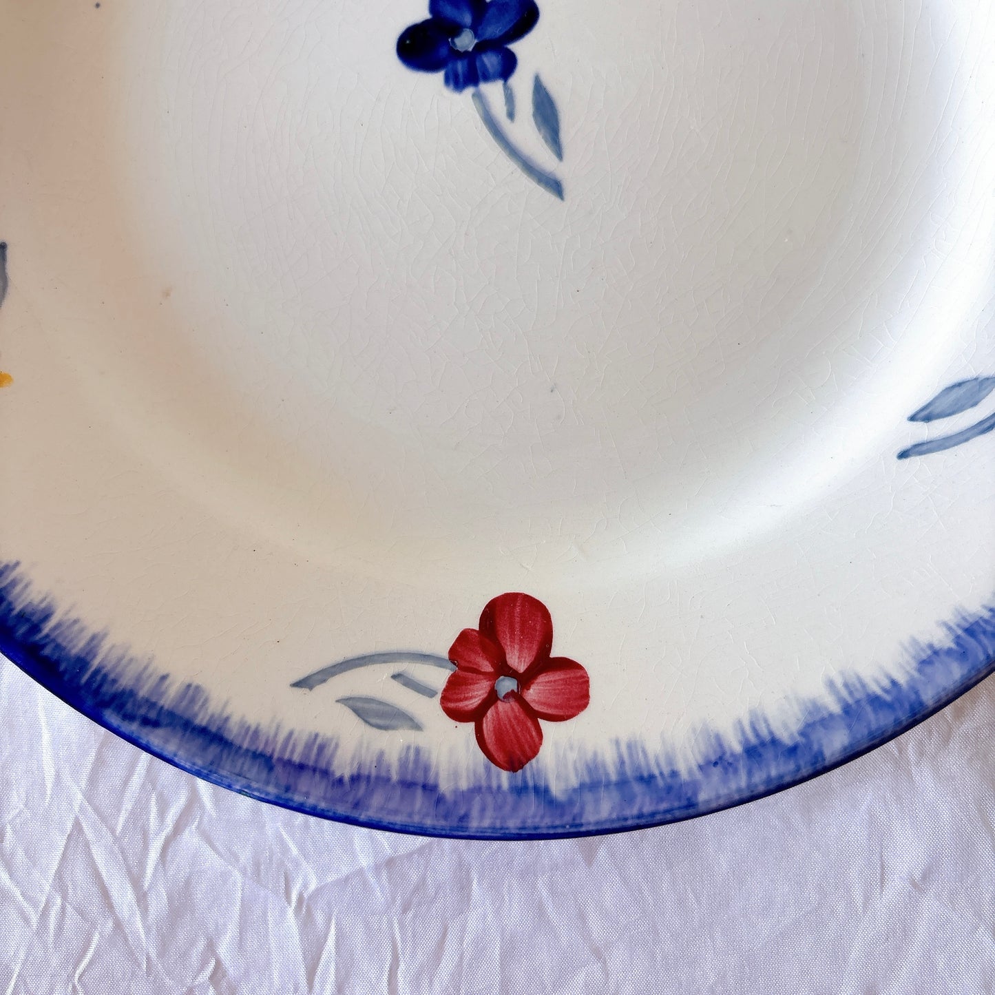 フランスアンティーク ディゴワンサルグミンヌ MARY LOU マリールー デザートプレート 花柄 Digoin Sarreguemines アンティーク食器