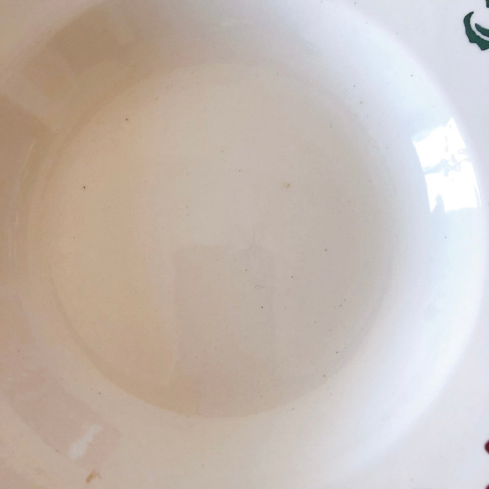 ご予約フランスアンティーク クレイユモントロー HOUX　柊　スーププレート・深皿 フランスアンティーク食器　ブロカント　蚤の市