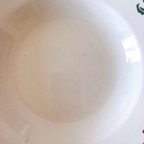 ご予約フランスアンティーク クレイユモントロー HOUX　柊　スーププレート・深皿 フランスアンティーク食器　ブロカント　蚤の市