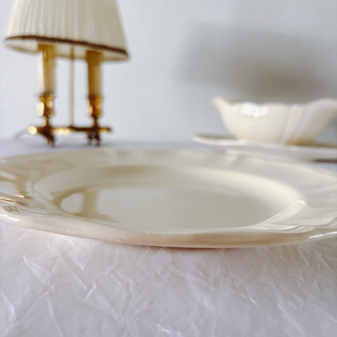 フランス ディゴワン＆サルグミンヌ 花リム ディナープレート 平皿 フランスアンティーク食器 ブロカント　蚤の市