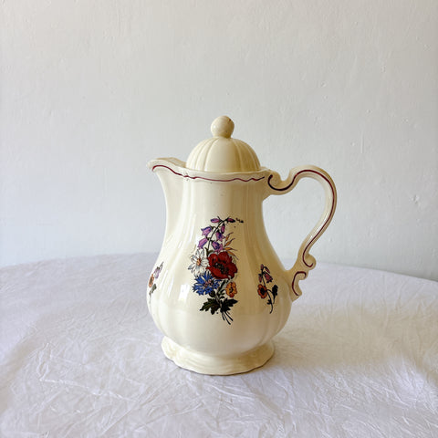 ディゴワンサルグミンヌ Digoin＆sarreguemines アグレスト コーヒー/ティーポット フランスアンティーク食器 フランス蚤の市・ブロカント