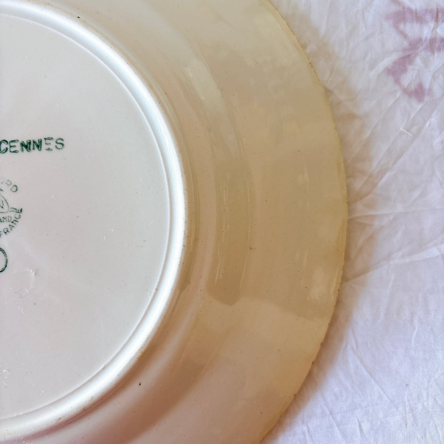 サンタマン　St Amand Nord「Vincennes」バスク柄 ヴィンテージプレート｜フランスアンティーク食器