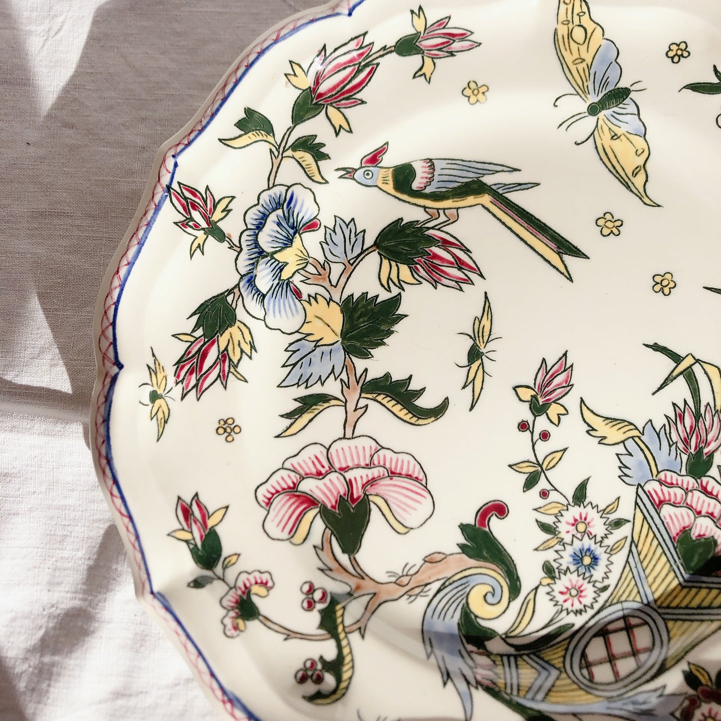 GIEN ジアン ディナープレート 花リム フランスアンティーク食器・皿・プレート ブロカント