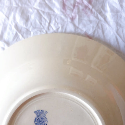 フランスアンティーク　バドンヴィレー　バラ柄スーププレート　深皿　フランスアンティーク食器 ブロカントアンティーク 蚤の市