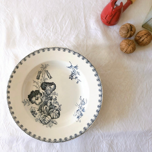 フランスアンティーク U＆Cサルグミンヌ スーププレート 深皿 ”VEGA” ヴェガ フランスアンティーク食器　ブロカント　蚤の市