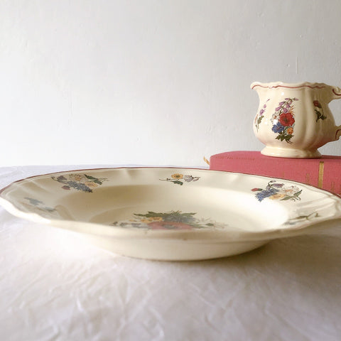 ディゴワンサルグミンヌ Digoin＆sarreguemines アグレスト 深皿 クルーズプレート フランスアンティーク食器 フランス蚤の市・ブロカント