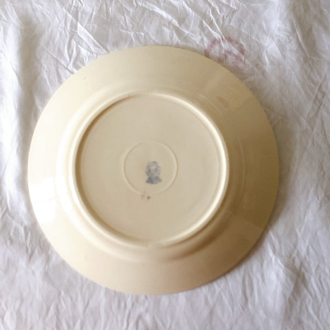 フランスアンティーク　バドンヴィレー　バラ柄ディナープレート　平皿　フランスアンティーク食器 ブロカントアンティーク 蚤の市