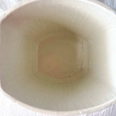 クレイユエモントロー  HBCM Béarn バスク柄 陶器キャニスター 「赤x青 」フランスアンティーク　ブロカント　蚤の市