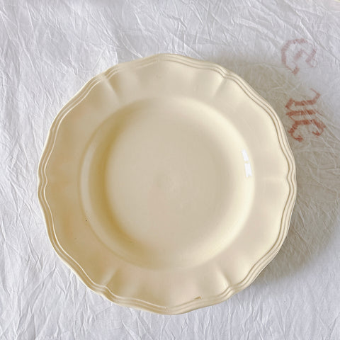 フランス ディゴワン＆サルグミンヌ 花リム ディナープレート 平皿 フランスアンティーク食器 ブロカント　蚤の市