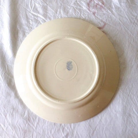 フランスアンティーク　バドンヴィレー　バラ柄ディナープレート　平皿　フランスアンティーク食器 ブロカントアンティーク 蚤の市