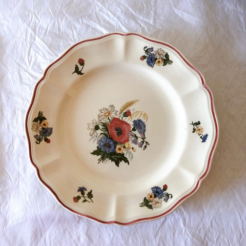 フランス サルグミンヌ sarreguemines アグレスト デザートプレート 20.7㎝  フランスアンティーク食器 フランス蚤の市・ブロカント