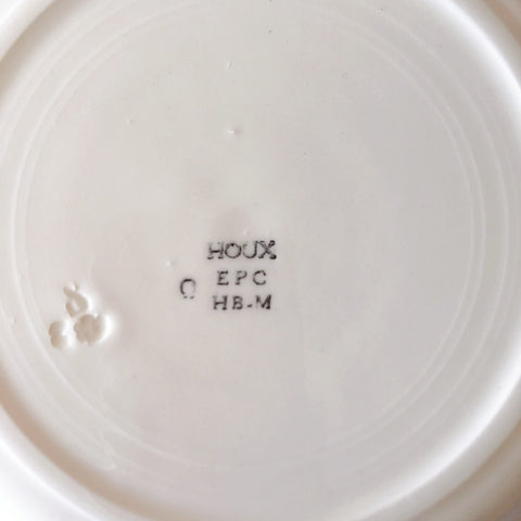 ご予約　フランスアンティーク クレイユモントロー HOUX　柊　ディナープレート　平皿 3枚セット　フランスアンティーク食器　ブロカント　蚤の市