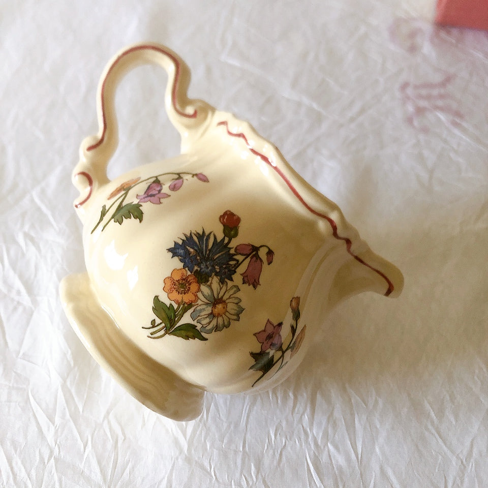 ディゴワンサルグミンヌ Digoin＆sarreguemines アグレスト ミルクポット　クリミエ フランスアンティーク食器 フランス蚤の市・ブロカント