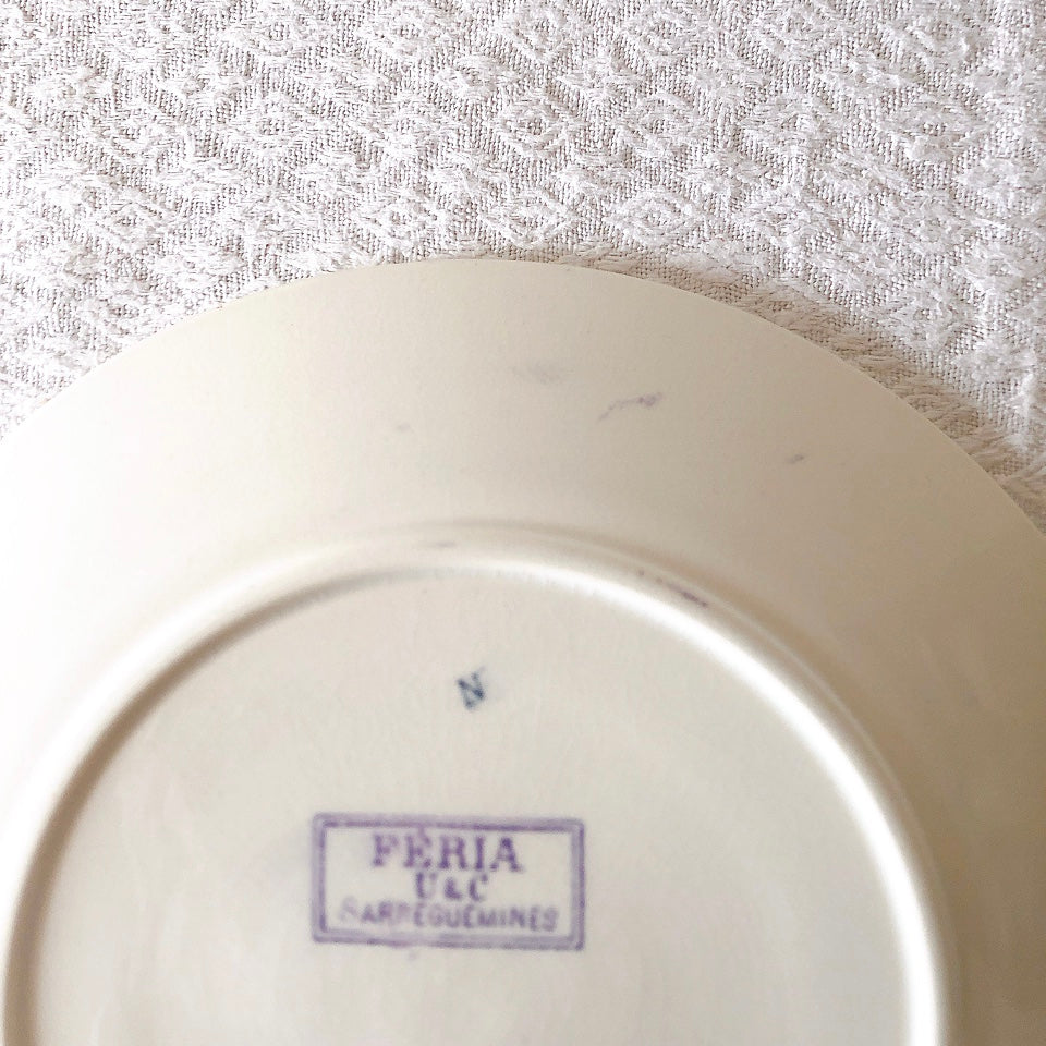 U＆Cサルグミンヌ 『FERIA・フェリア』デザートプレート フランスアンティーク食器　ブロカント　蚤の市