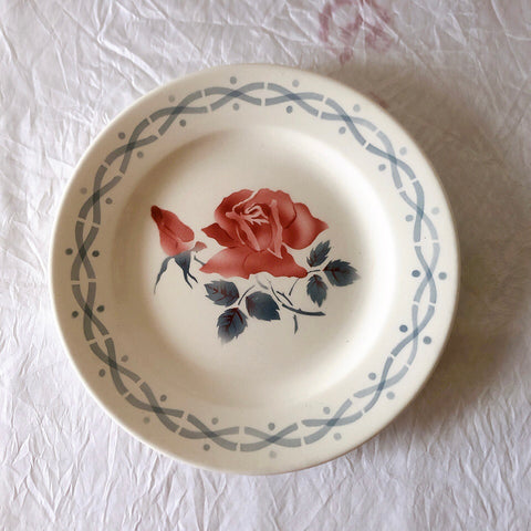 フランス ディゴワンサルグミンヌ   JANINE 花柄 デザートプレート  フランスアンティーク食器 フランス蚤の市・ブロカント