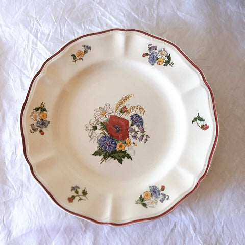 フランス サルグミンヌ sarreguemines アグレスト デザートプレート 20.7㎝  フランスアンティーク食器 フランス蚤の市・ブロカント