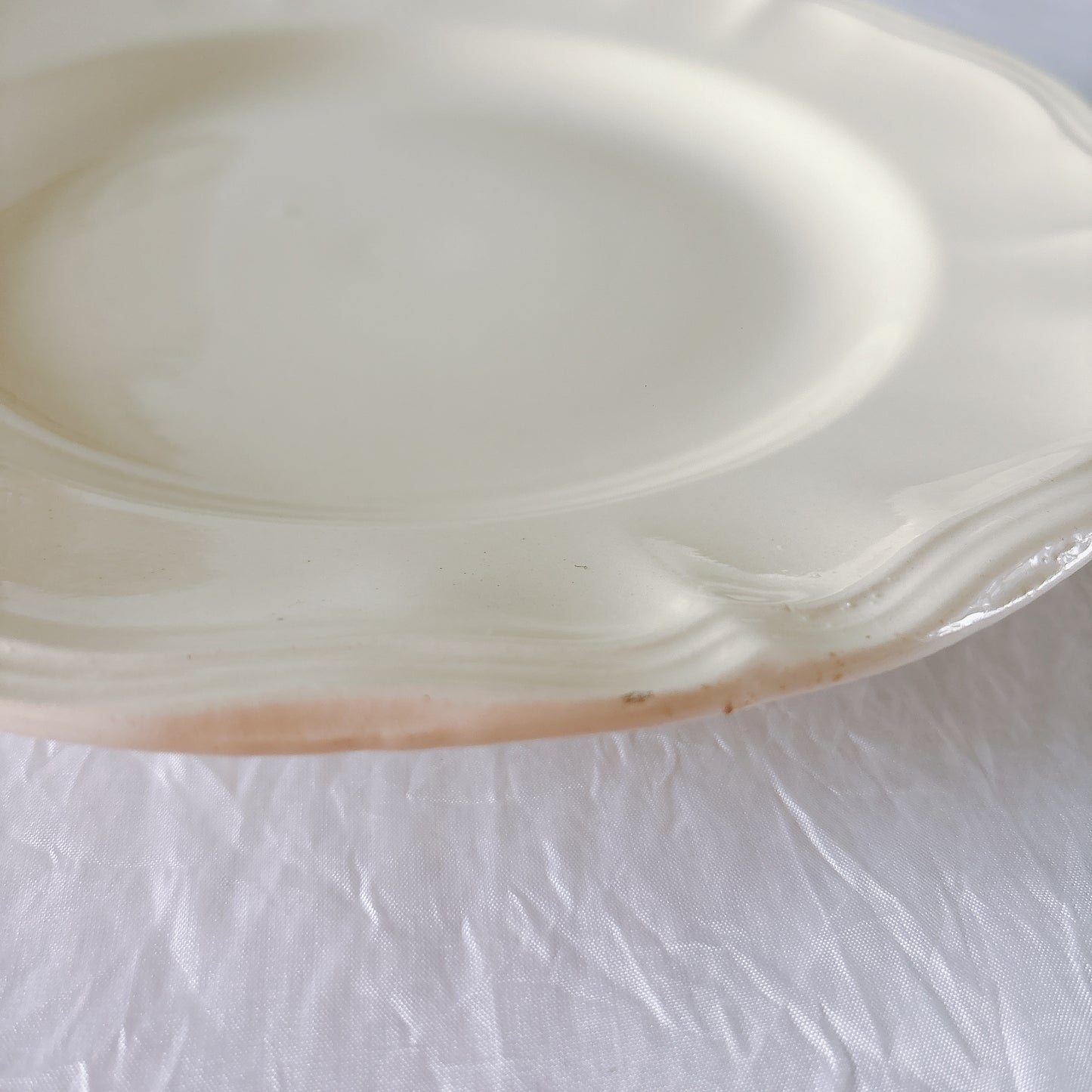 フランス ディゴワン＆サルグミンヌ 花リム ディナープレート 平皿 フランスアンティーク食器 ブロカント　蚤の市