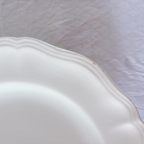 フランス ディゴワン＆サルグミンヌ 花リム スーププレート 深皿 フランスアンティーク食器 ブロカント　蚤の市