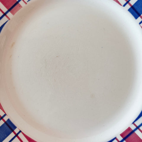 ディゴワンサルグミンヌ 『BASQUE』バスク柄 デイナープレート フランスアンティーク食器 フランス蚤の市　ブロカント 　バスクアンティーク