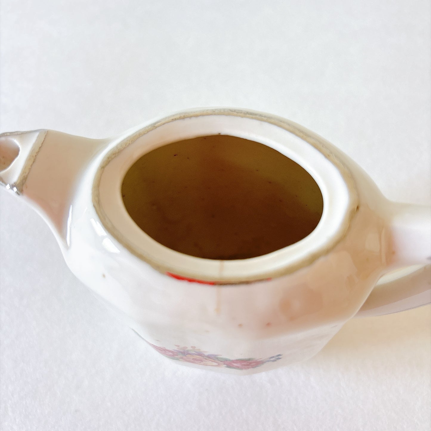 フランス　ディネット　バラ柄コーヒーポット、ミルクポット、カップアンドソーサーセット フランスアンティーク食器　ブロカントアンティーク　蚤の市