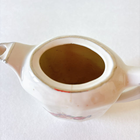 フランス　ディネット　バラ柄コーヒーポット、ミルクポット、カップアンドソーサーセット フランスアンティーク食器　ブロカントアンティーク　蚤の市