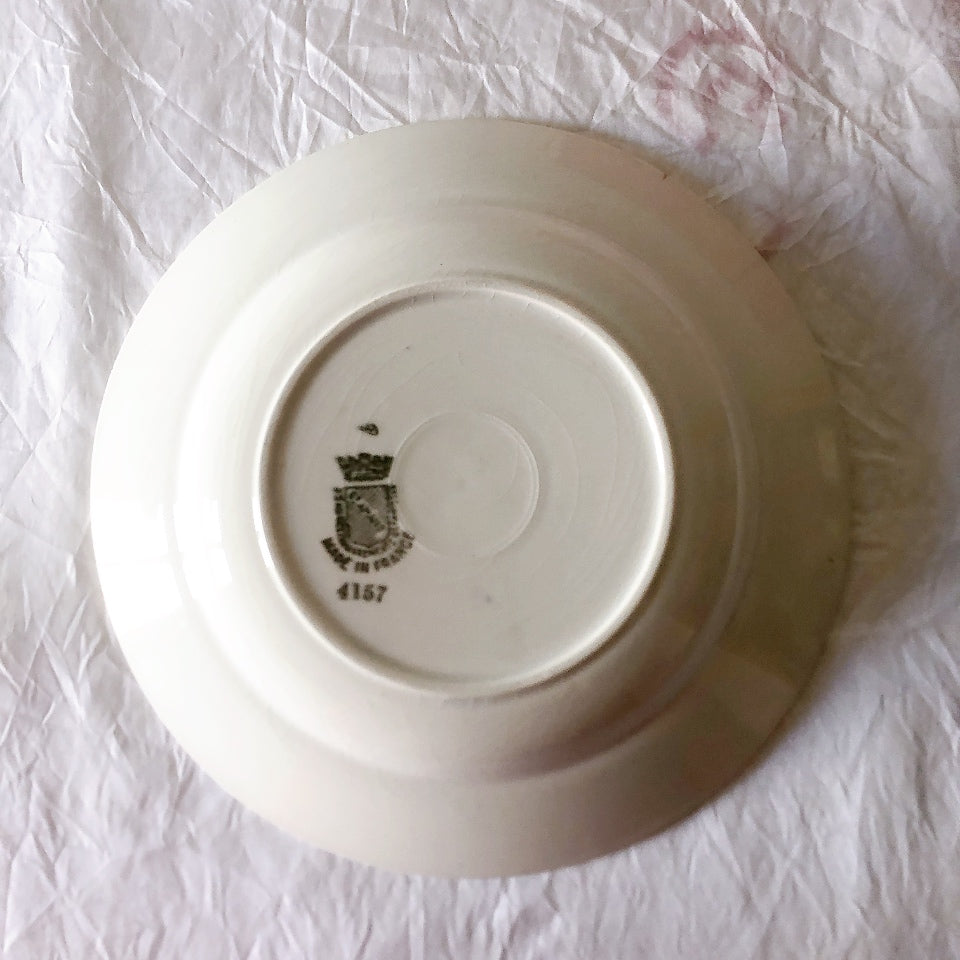 サンタマン　Saint amand バスク柄スーププレート、クルーズプレート フランスアンティーク食器 ブロカント 蚤の市