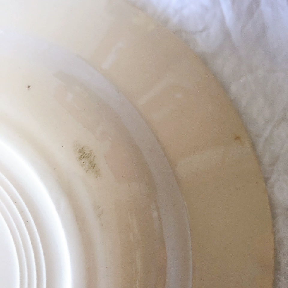 ご予約フランスアンティーク クレイユモントロー HOUX　柊　スーププレート・深皿 フランスアンティーク食器　ブロカント　蚤の市