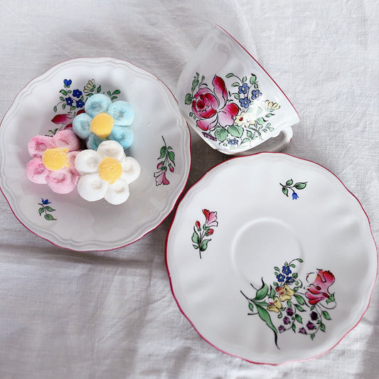 リュネヴィル " Réverbère"シリーズ カップアンドソーサー&ソーサーセット フランスアンティーク食器 蚤の市 ブロカント