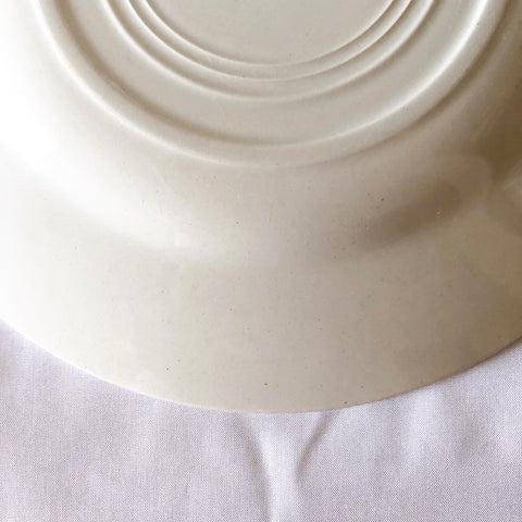 フランスアンティーク HBCM Béarn クレイユエモントロー バスク柄デザートプレート レッドxブルー　フランスアンティーク食器 ブロカント 蚤の市