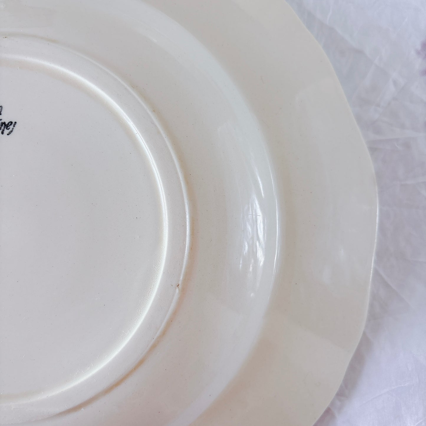 フランス ディゴワン＆サルグミンヌ 花リム スーププレート 深皿 フランスアンティーク食器 ブロカント　蚤の市